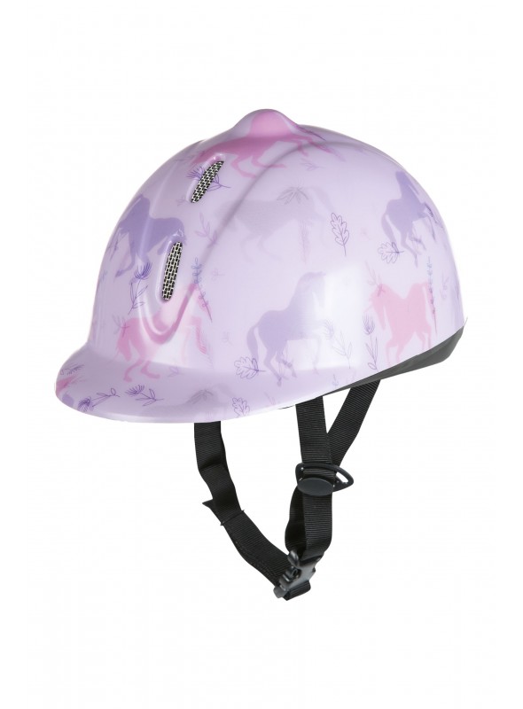 Kask jeździecki dziecięcy Blossom lila S 53-57