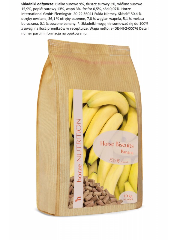 Cukierki Horze dla koni 1kg banan