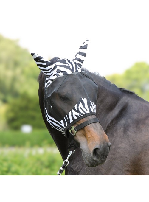 Maska przeciw owadom Zebra dla konia